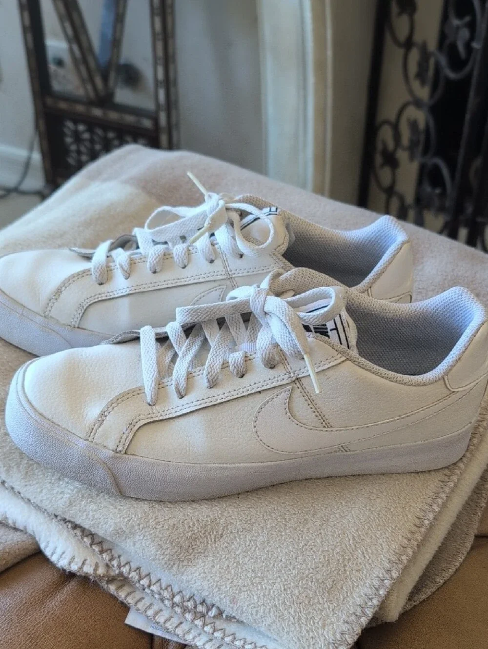 Nike Court Royale AC Triple White Women's Low-Top Athletic Sneakers